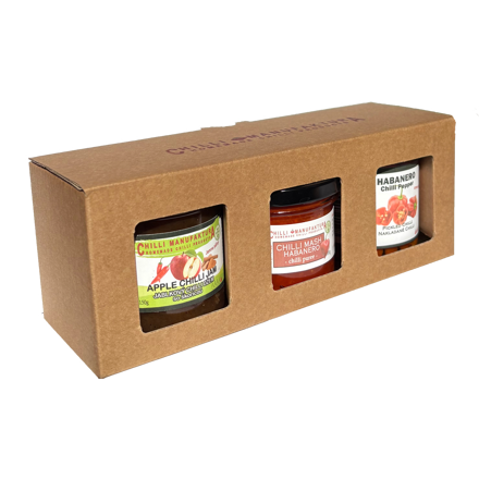 Gift Box 3x Chilli Jam, Mash, Pickled Chilli Gift Box 3x Chilli Jam, Mash, Pickled Chilli